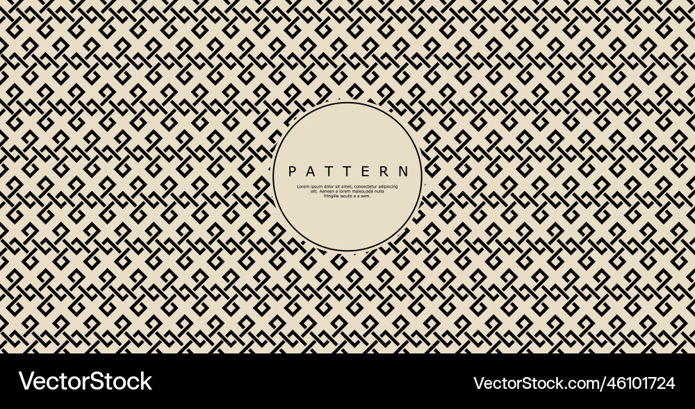 Ornate square line zig zag abstract pattern design vector image