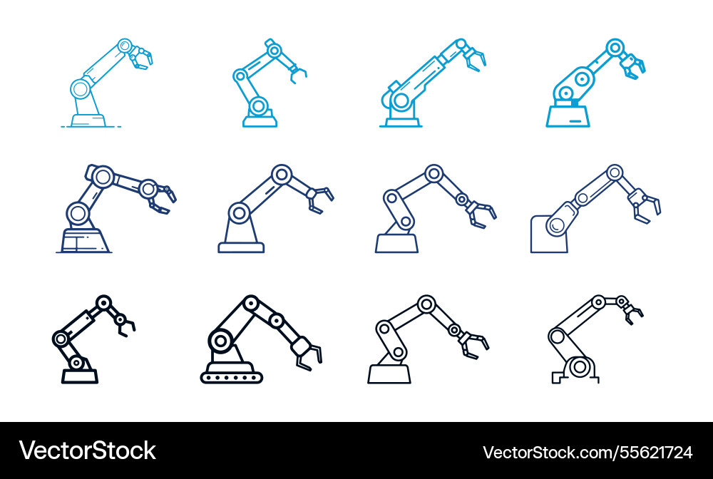 Robot arm icon isolated editable usable Robot arm icon isolated editable usable Vector Image
