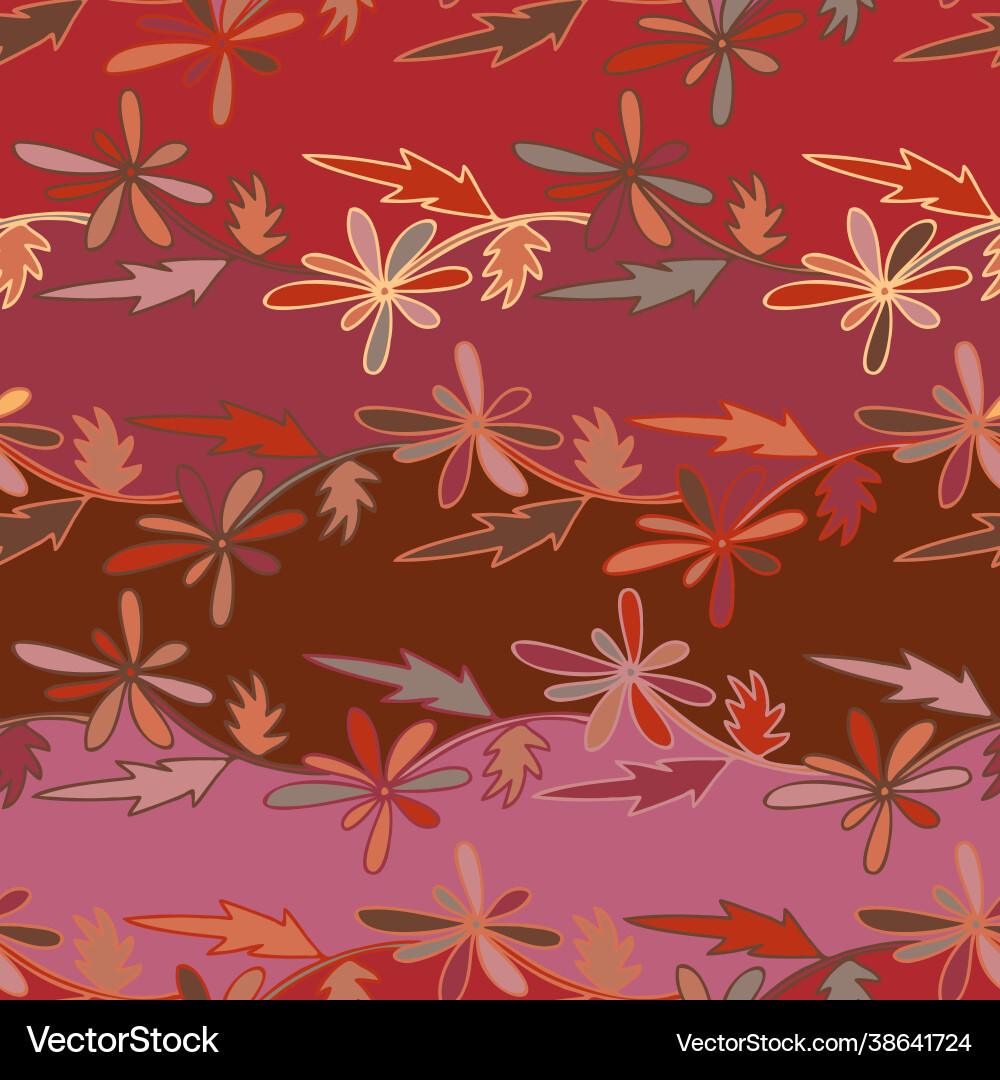 Seamless colorful design pattern botanical Seamless colorful design pattern botanical vector image