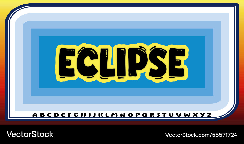 Text effects with editable colors and abstract Vector Image