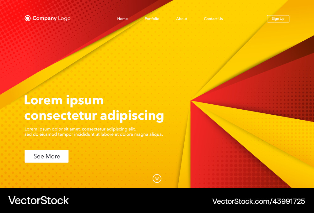 Abstract background website landing page template Abstract background website landing page template vector image