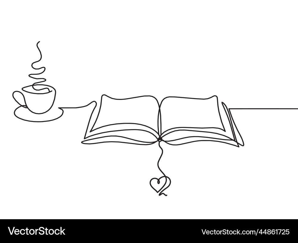 Abstract Heart Open Book vector image