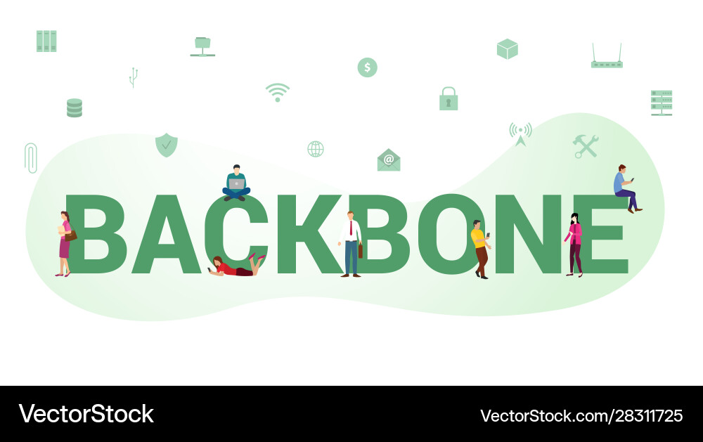 Backbone internet network high speed concept Vector Image
