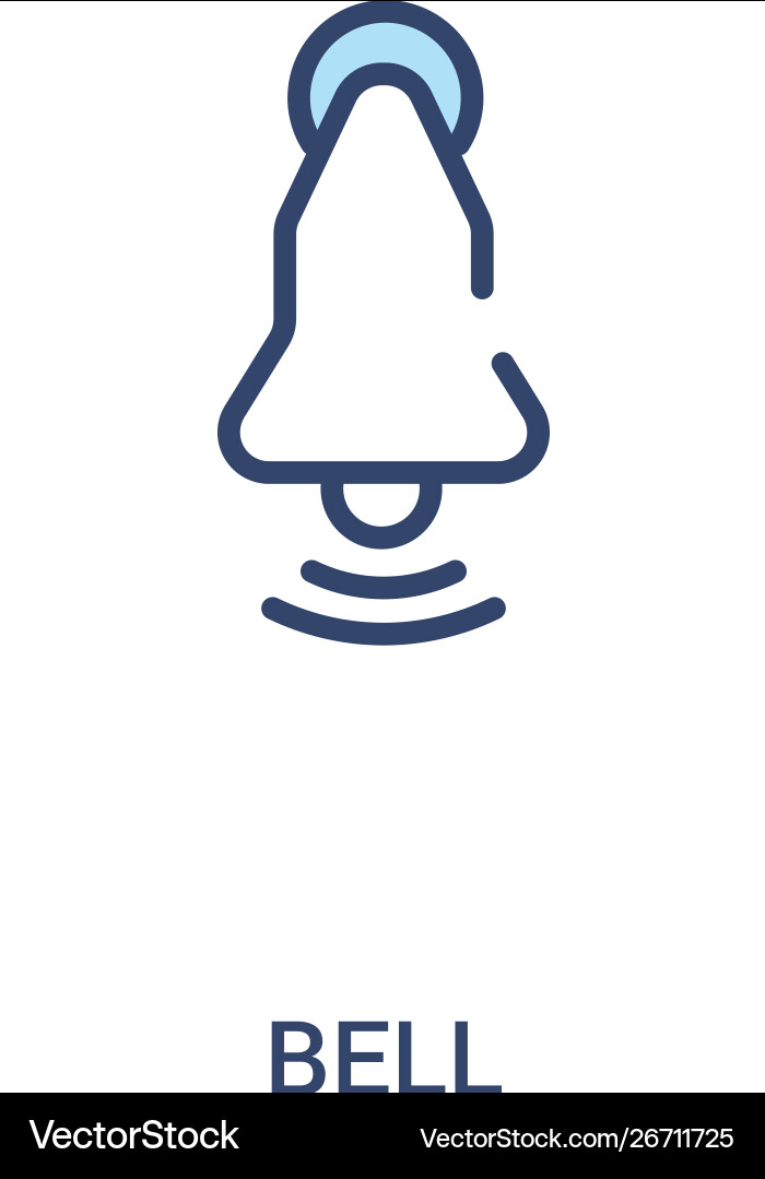 Bell concept 2 colored icon simple line element vector image