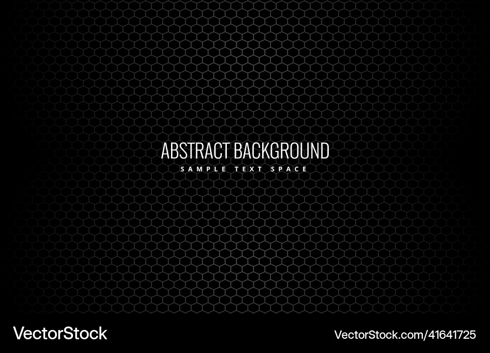Black background with hexagonal pattern Black background with hexagonal pattern vector image