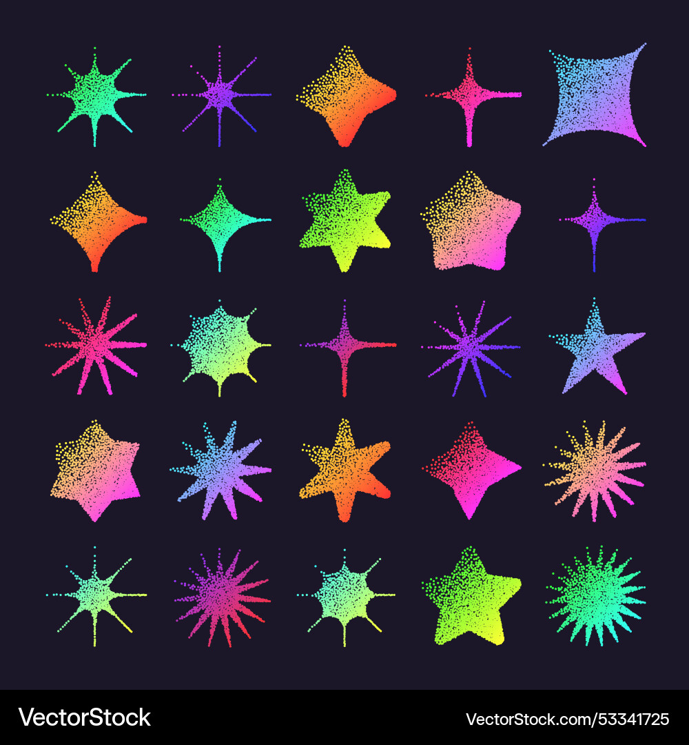 Brutalist geometric shapes dotted objects Brutalist geometric shapes dotted objects vector image