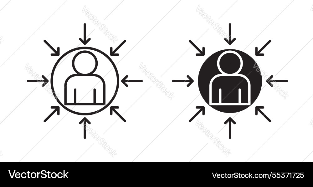 Centric consumer icon set in thin line for web Vector Image