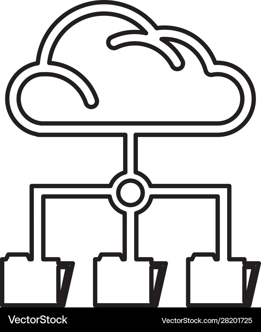 Cloud computing data isolated icon Vector Image