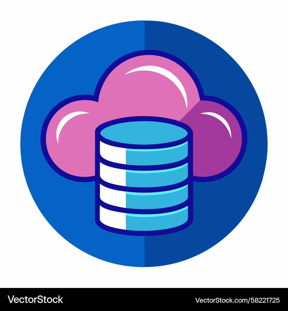 Cloud Storage Database Icon Vector Image