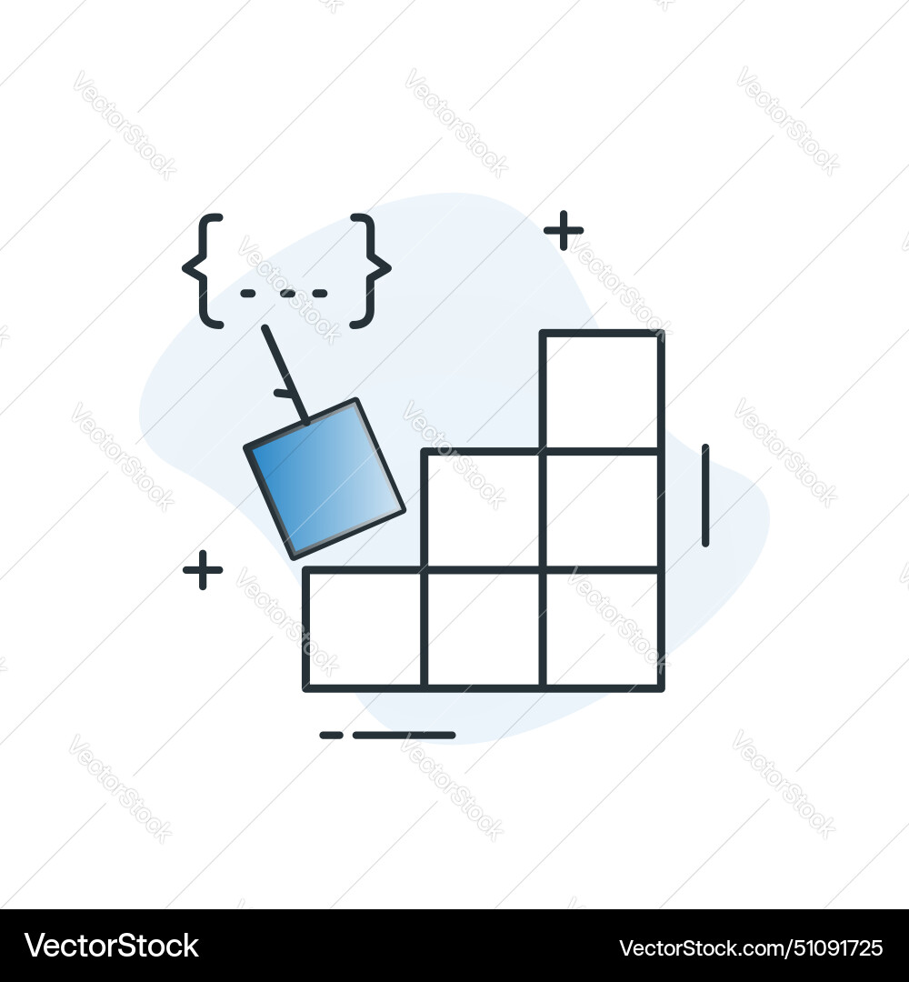 Code-Compiling-Software erstellen Icon Design vektorbild