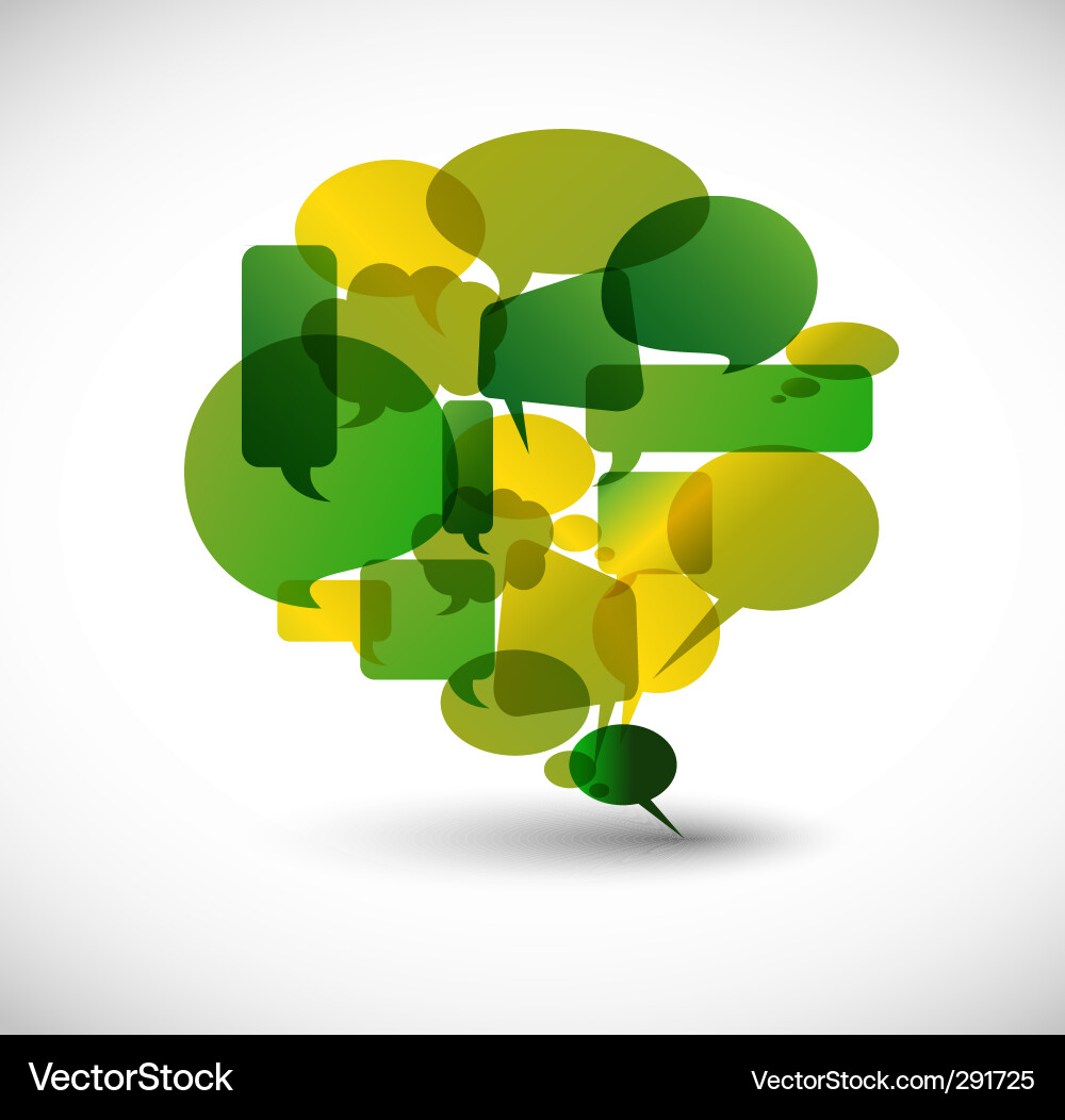 Colorful Speech Bubble Collage vector image