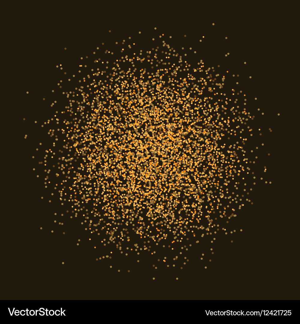 Gold shiny particles shape sparkling background vector image