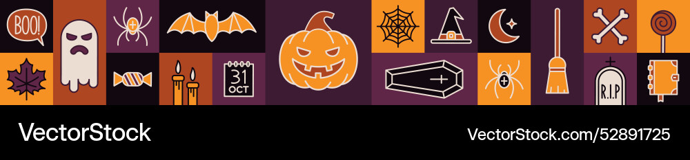 Halloween banner Royalty Free Vector Image - VectorStock