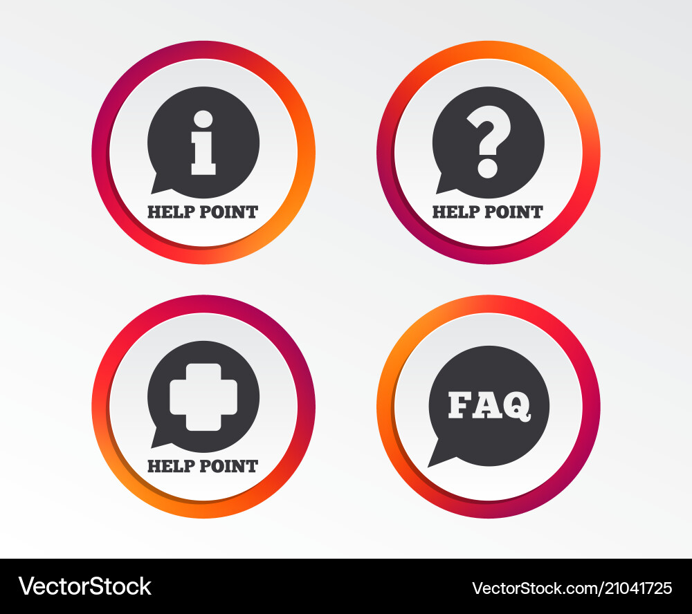 Help point icons question information symbol vector image