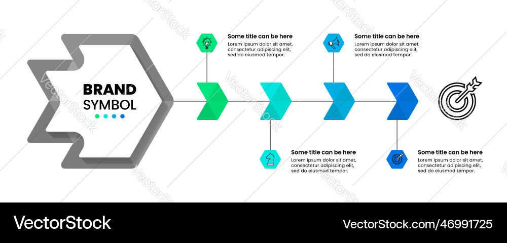 Infographic template arrow with line and 4 steps Infographic template arrow with line and 4 steps vector image