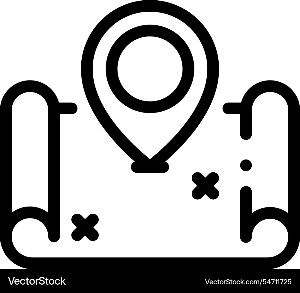 Maps icon thin linear style design isolated Maps icon thin linear style design isolated vector image