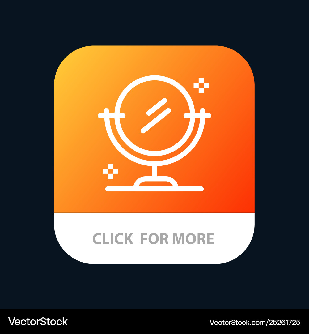 Mirror cleaning clean mobile app button android vector image