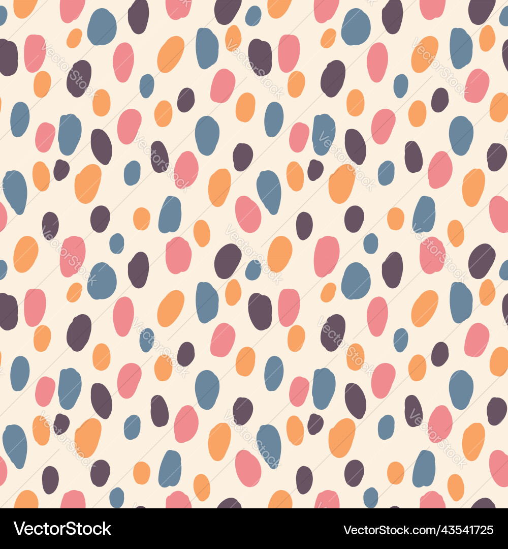 Seamless pattern of multicolored abstract spots Vector Image
