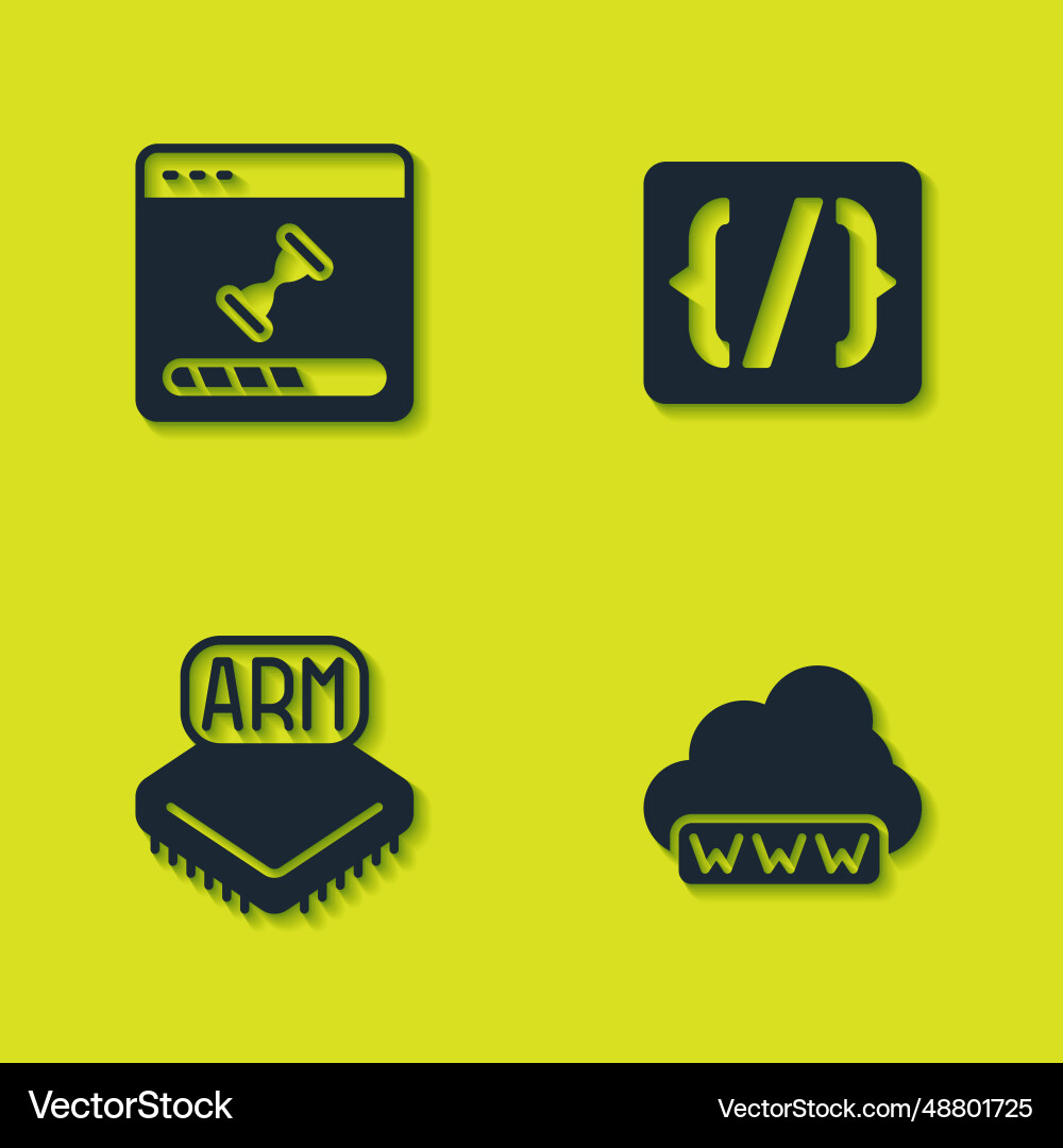 Set loading data window web development Set loading data window web development vector image