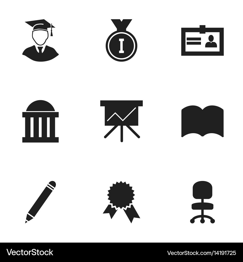 Set of 9 editable science icons includes symbols vector image