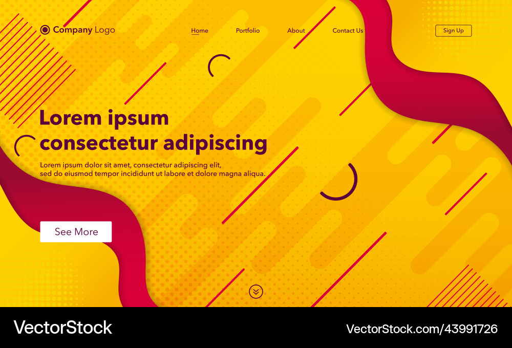 Abstract background website landing page template Abstract background website landing page template vector image