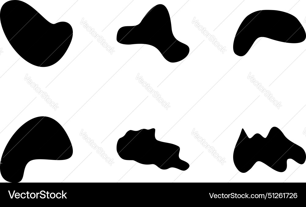 Abstract blobs liquid and fluid shape pictogram vector image