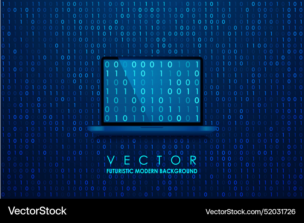 Abstract virtual digital stream binary computer Abstract virtual digital stream binary computer Vector Image