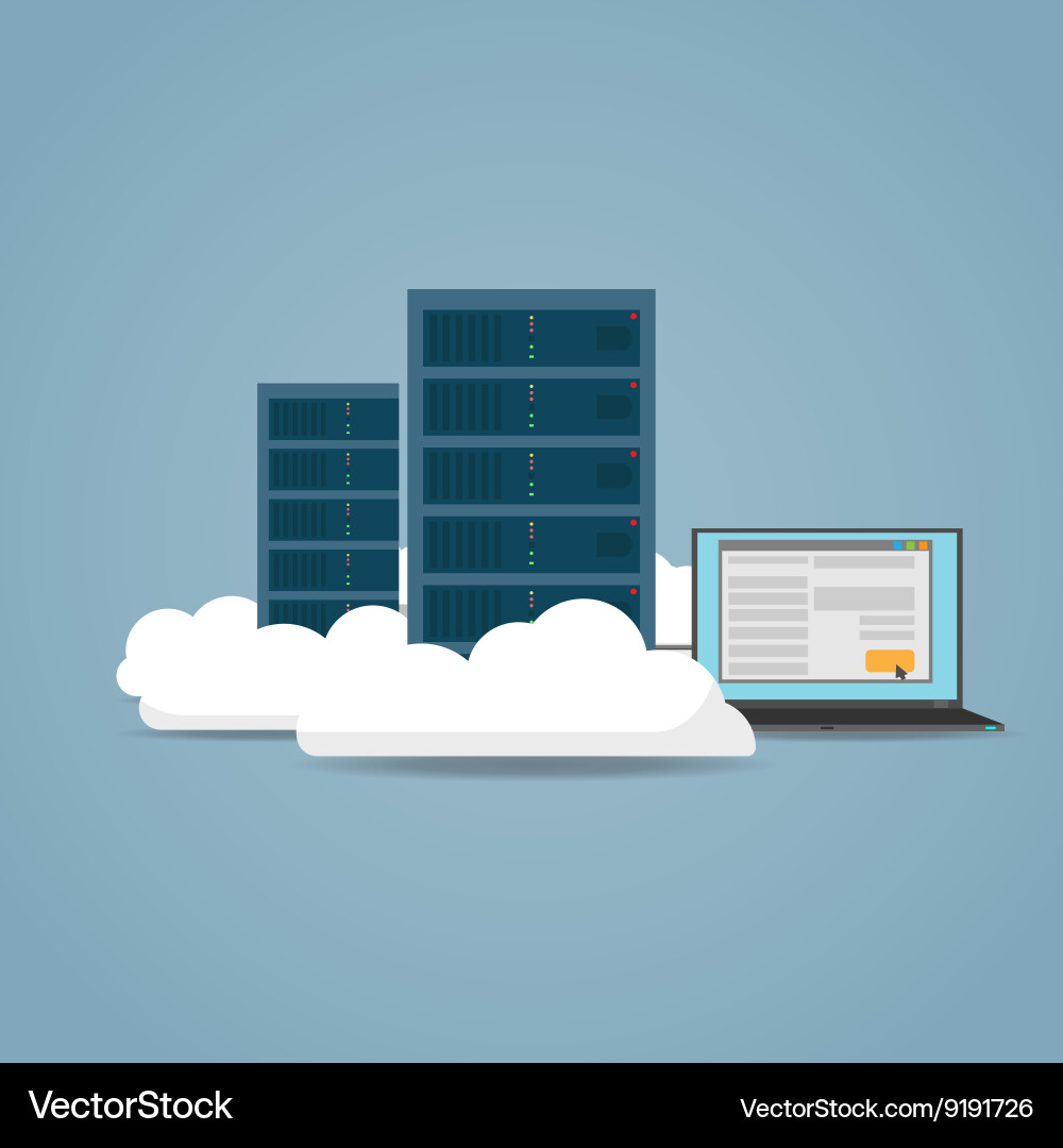 Cloud Data Center Network vector image