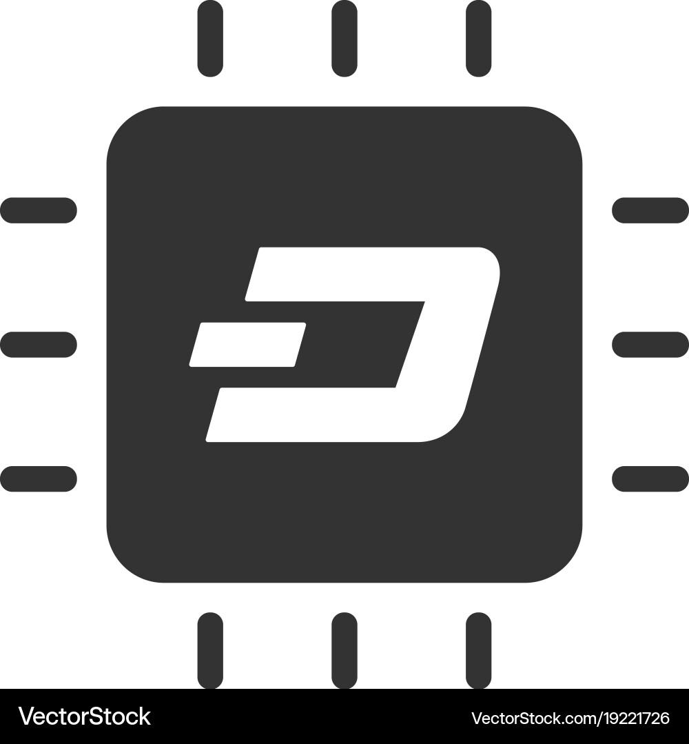 Dash processor chip flat icon vector image