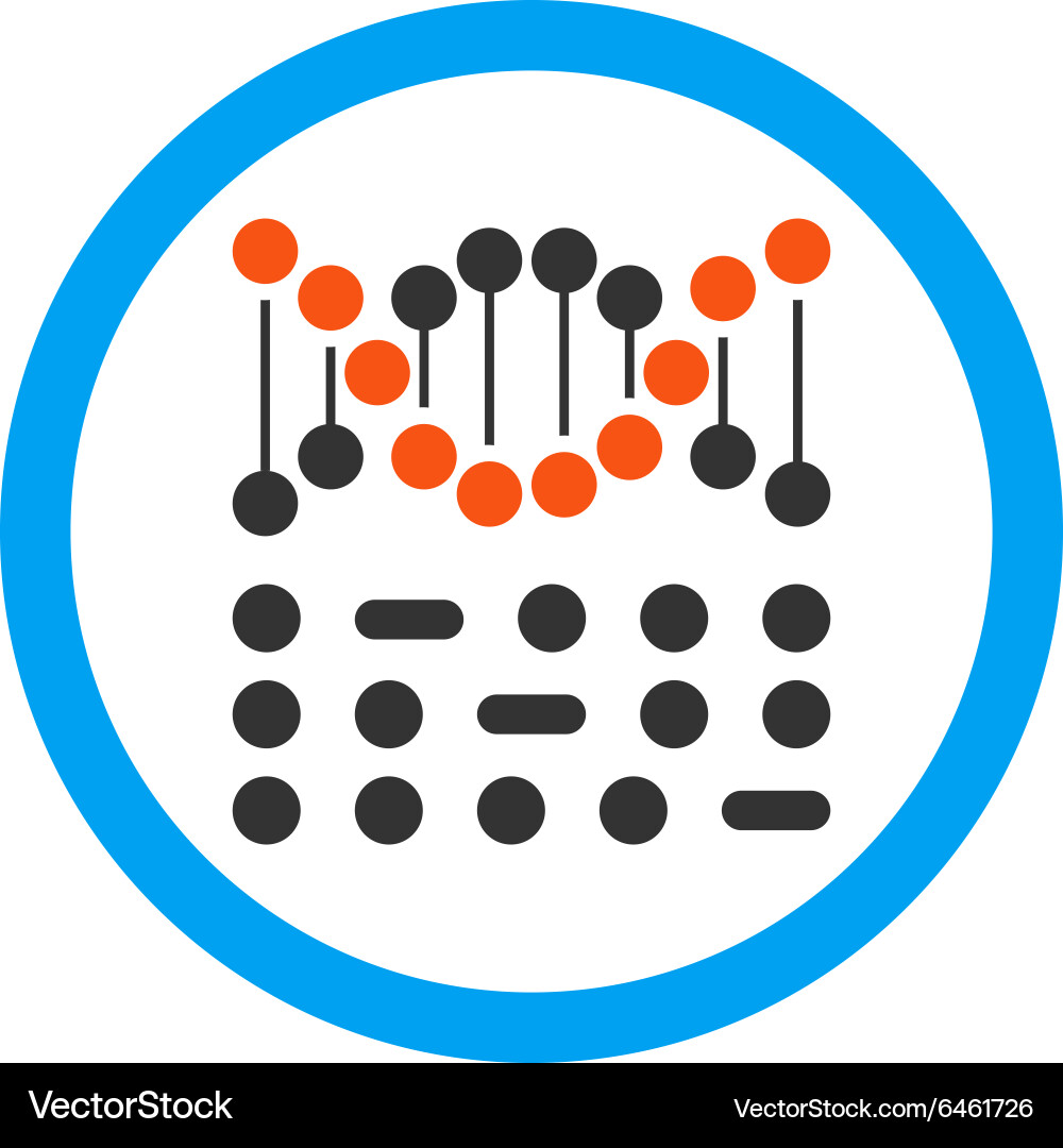 Genetic code rounded icon Vector Image