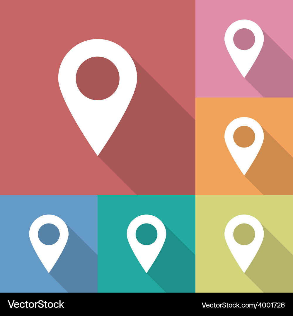 Icon of map pointer vector image