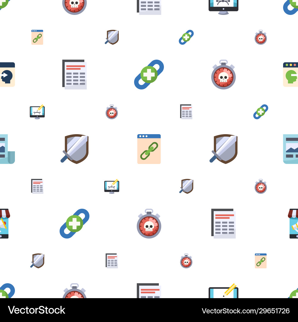 Interface icons pattern seamless included Interface icons pattern seamless included vector image