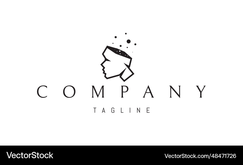 Logo on which an abstract image of open Vector Image