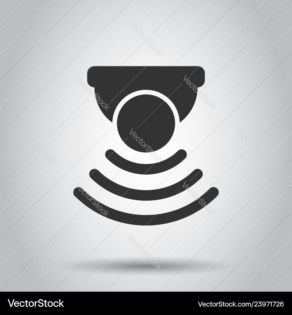 Motion sensor icon in flat style waves Motion sensor icon in flat style waves vector image