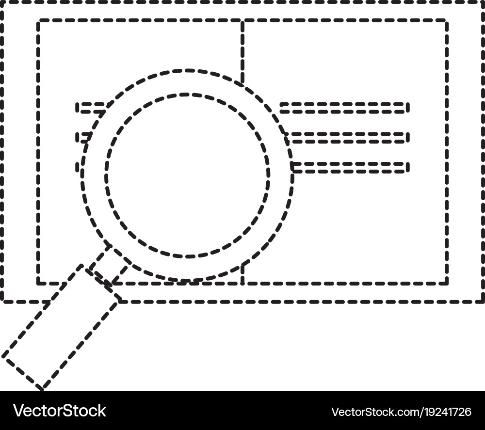 Notebook with magnifying glass vector image