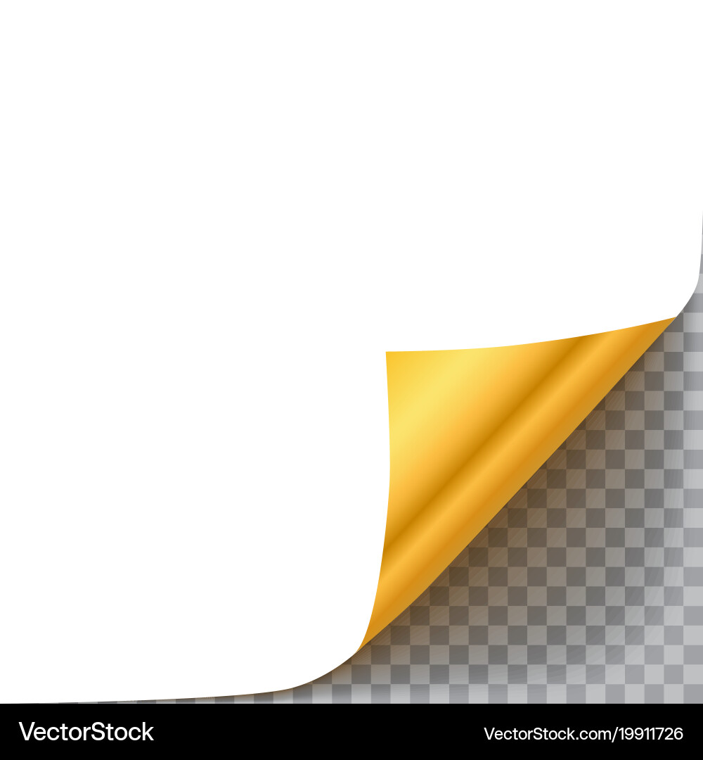 Paper with curl corner Royalty Free Vector Image