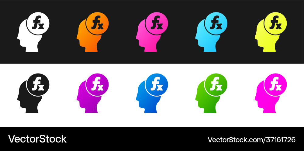 Set function mathematical symbol icon isolated Set function mathematical symbol icon isolated vector image