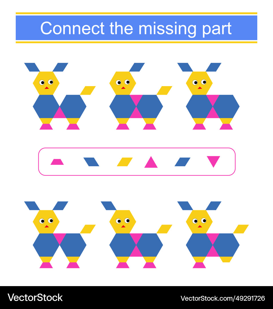 Task for the development of attention and logic Vector Image