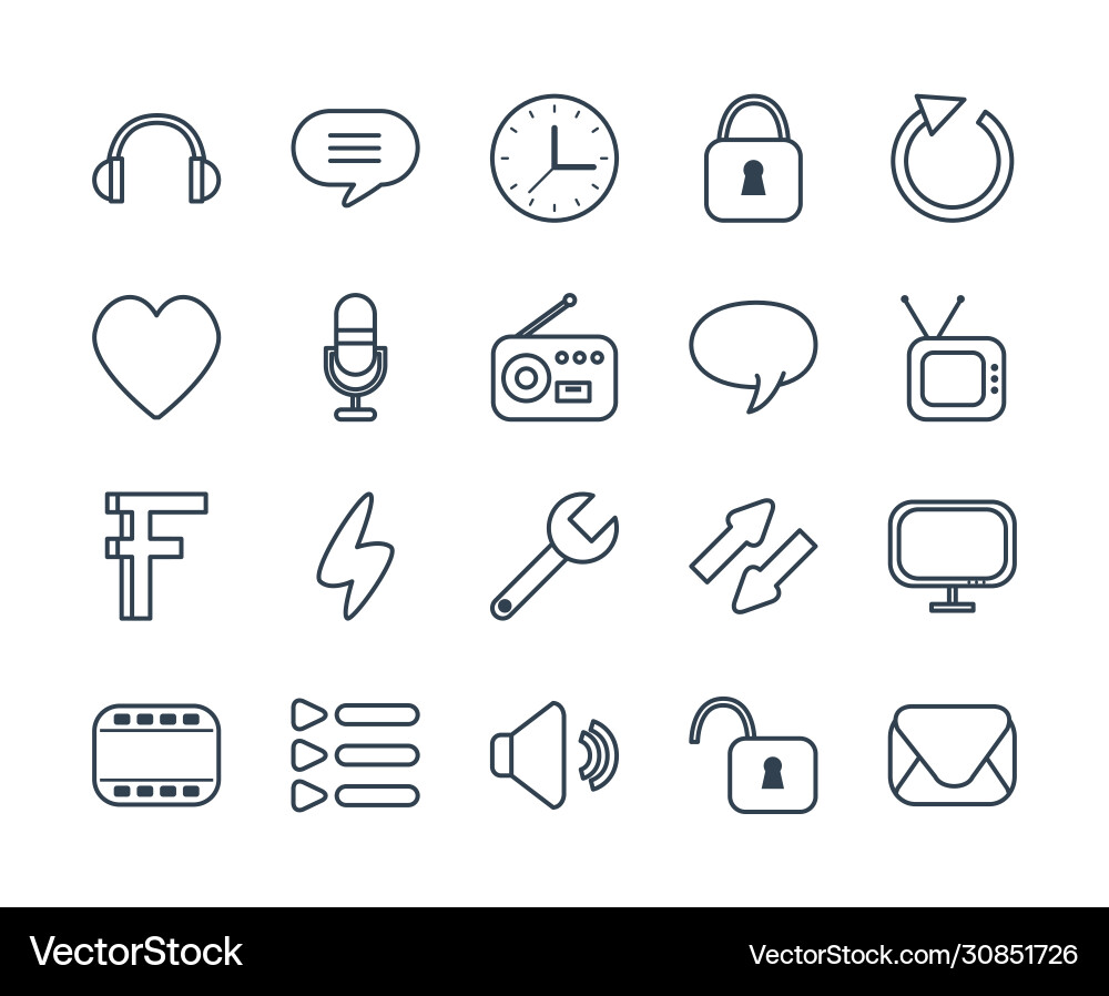 Thumb up line style icon design Vector Image