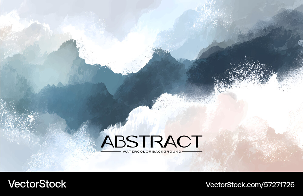 Watercolor abstract background design with soft Vector Image