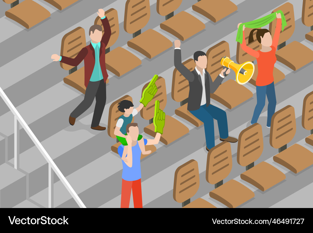3d isometric flat conceptual Royalty Free Vector Image