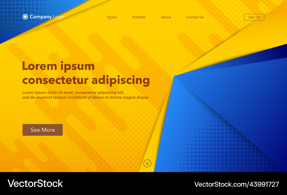 Abstract background website landing page template Abstract background website landing page template vector image