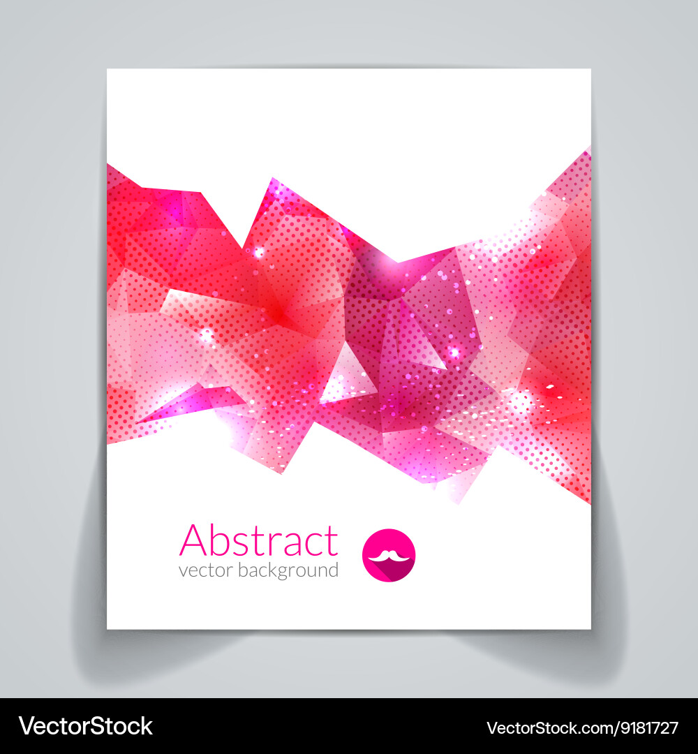 Abstract triangular 3d geometric colorful vector image