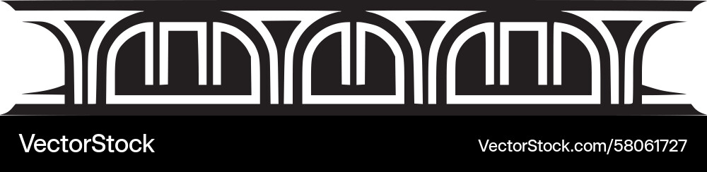 Art Deco Linear Border - Elegant Deco Pattern Vector Image