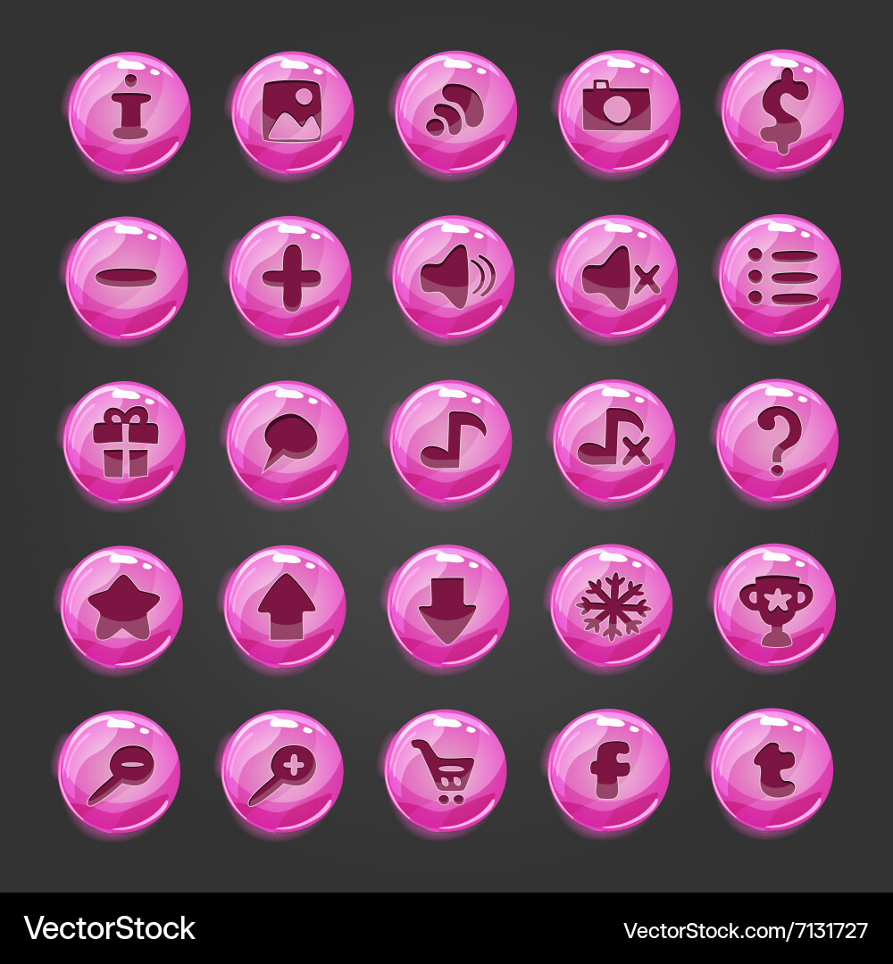 Big set of button for game design-2 Vector Image