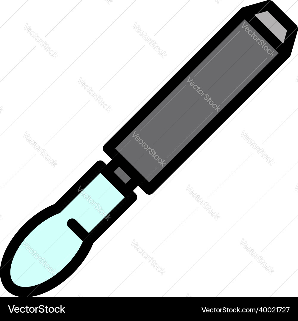 Chisel sharp icon color outline Vector Image