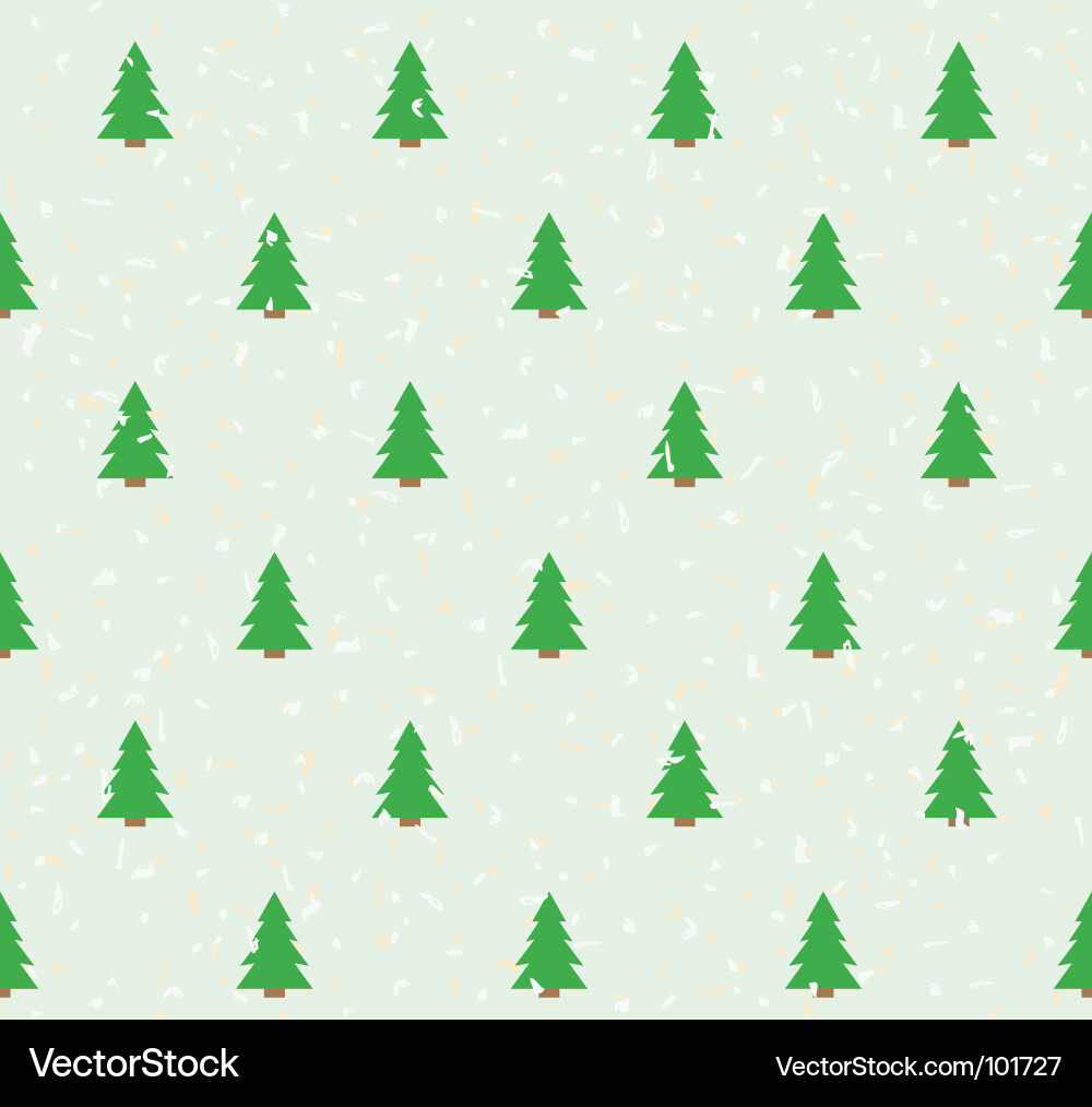 Christmas Tree Pattern Vector Image