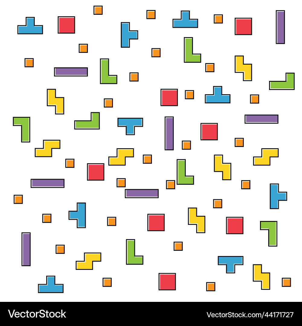 Color pixel design pattern puzzle style Color pixel design pattern puzzle style vector image