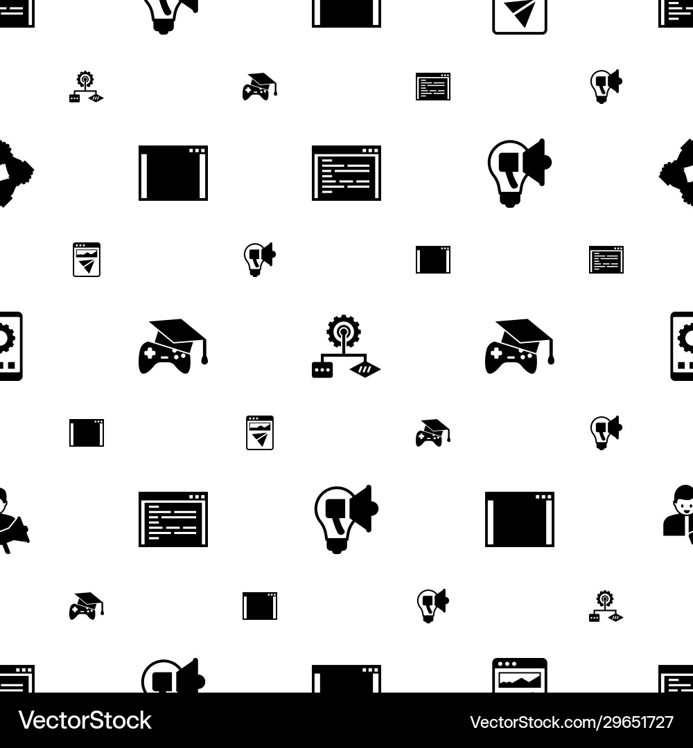 Development icons pattern seamless included Development icons pattern seamless included vector image