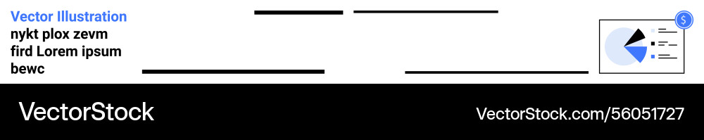Diagram with segmented pie chart and placeholder Diagram with segmented pie chart and placeholder vector image